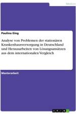 Analyse von Problemen der stationären Krankenhausversorgung in Deutschland und Herausarbeiten von Lösungsansätzen aus dem internationalen Vergleich af Paulina Eing