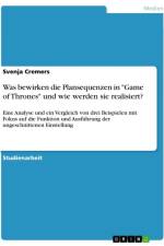 Was bewirken die Plansequenzen in 