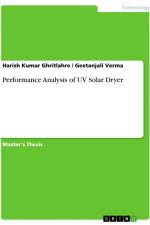 Performance Analysis of UV Solar Dryer af Harish Kumar Ghritlahre