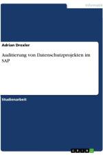 Auditierung von Datenschutzprojekten im SAP af Adrian Drexler