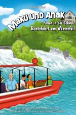 Maku und Anak Ferien in der Schweiz Bootsfahrt am Wasserfall af Peter Nützi