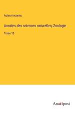 Annales des sciences naturelles; Zoologie af Auteur Inconnu