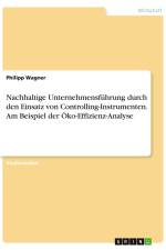 Nachhaltige Unternehmensführung durch den Einsatz von Controlling-Instrumenten. Am Beispiel der Öko-Effizienz-Analyse af Philipp Wagner