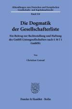 Die Dogmatik der Gesellschafterliste. af Christian Conrad