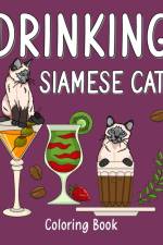 Drinking Siamese Cat Coloring Book af Paperland