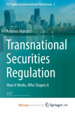 Transnational Securities Regulation af Marcacci Antonio Marcacci
