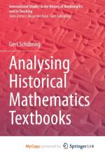 Analysing Historical Mathematics Textbooks af Schubring Gert Schubring