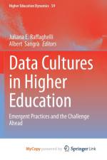 Data Cultures in Higher Education
