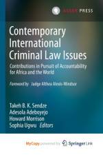 Contemporary International Criminal Law Issues