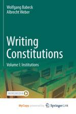 Writing Constitutions af Weber Albrecht Weber