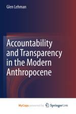 Accountability and Transparency in the Modern Anthropocene af Lehman Glen Lehman