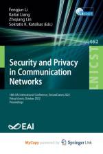 Security and Privacy in Communication Networks