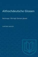 Althochdeutsche Glossen af Hartwig Mayer