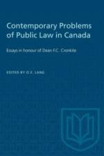 Contemporary Problems of Public Law in Canada af Otto Lang