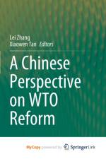 A Chinese Perspective on WTO Reform