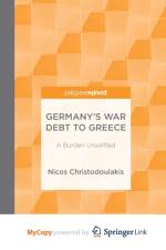 Germany's War Debt to Greece af Christodoulakis Nicos Christodoulakis