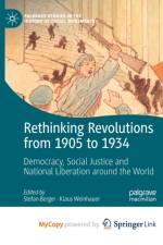 Rethinking Revolutions from 1905 to 1934