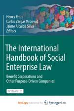 The International Handbook of Social Enterprise Law