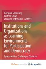 Institutions and Organizations as Learning Environments for Participation and Democracy