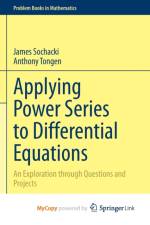 Applying Power Series to Differential Equations af Sochacki James Sochacki