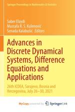 Advances in Discrete Dynamical Systems, Difference Equations and Applications