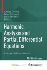 Harmonic Analysis and Partial Differential Equations