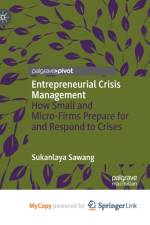 Entrepreneurial Crisis Management af Sawang Sukanlaya Sawang