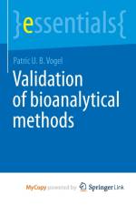Validation of Bioanalytical Methods af Vogel Patric U. B. Vogel