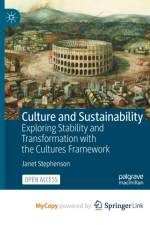 Culture and Sustainability af Stephenson Janet Stephenson