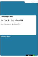Die Frau der Ersten Republik af Sarah Hagenauer