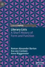 Literary Lists af Roman Alexander Barton