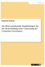 Der Wirecard-Skandal. Empfehlungen für die Sicherstellung einer Umsetzung der Corporate Governance af Benjamin Grebing