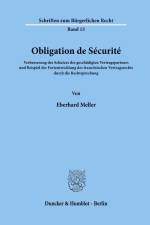 Obligation de Sécurité. af Eberhard Meller