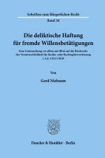 Die deliktische Haftung für fremde Willensbetätigungen. af Gerd Niebaum