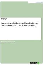 Sinnverstehendes Lesen und Lesekonferenz zum Thema Ritter (1./2. Klasse Deutsch) af Anonymous