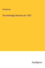 The Ambridge Directory for 1857 af Anonymous