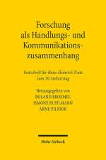 Forschung als Handlungs- und Kommunikationszusammenhang af Roland Broemel