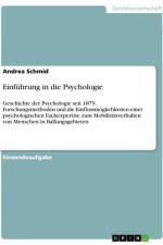 Einführung in die Psychologie af Andrea Schmid