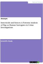 Insecticide and Insects. A Forensic Analysis of Pigs as Human Surrogates in Crime Investigations af Anonymous