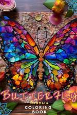 New Large Print Butterflies Adult Coloring Book af The Queen
