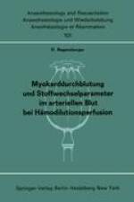 Myokarddurchblutung und Stoffwechselparameter im arteriellen Blut bei Hämodilutionsperfusion af D. Regensburger