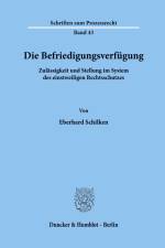 Die Befriedigungsverfügung. af Eberhard Schilken