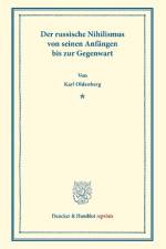 Der russische Nihilismus af Karl Oldenberg