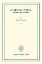 Grundriß des Verfahrens außer Streitsachen. af Anton Rintelen