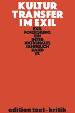 Kulturtransfer im Exil af Klaus-Dieter Krohn