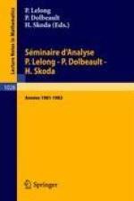 Séminaire d'Analyse P. Lelong - P. Dolbeault - H. Skoda af P. Dolbeault