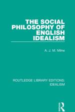 The Social Philosophy of English Idealism af A. J. M. Milne