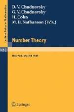 Number Theory af G. V. Chudnovsky