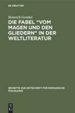 Die Fabel ¿Vom Magen und den Gliedern¿ in der Weltliteratur af Heinrich Gombel