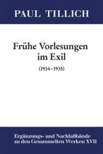Frühe Vorlesungen im Exil af Erdmann Sturm